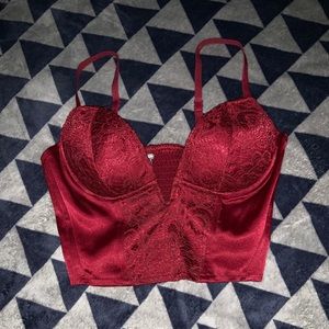 Charlotte Russe | Red Deep V-Cut Bustier